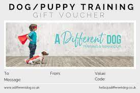 animal training gift vouchers